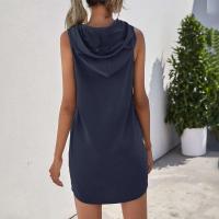 Sudadera con capucha de encaje para mujer, ropa deportiva informal sin mangas, lisa, ajustada, ropa de calle, falda, Falda corta - details 57
