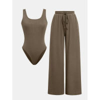 Conjunto de verano 2024 para mujer: top sin mangas y pantalones palazzo - details 7