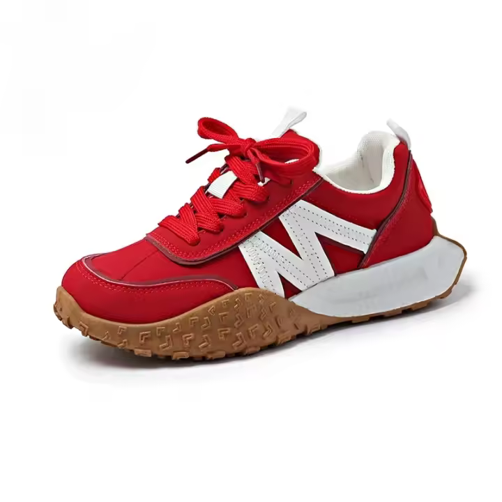 Zapatos de golf antideslizantes para niñas, zapatos deportivos para correr y caminar de color marrón rojizo - 1