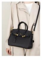 Bolso de hombro de cuero para mujer, bolso Kelly, Lychee Platinum, versátil, regalo para niñas, accesorios para atuendo, moda - details 14