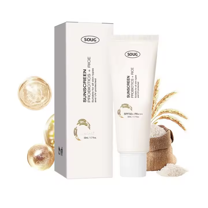 Rice Probiotics Protector Solar Orgánico SPF50+ PA++++ 50ml - Defensa UV Natural Hidratante e Impermeable - 1
