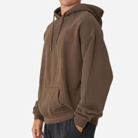 Decheng OEM Street para hombres y mujeres, sudadera con capucha de algodón pesado para hombre, color marrón en blanco, de alta calidad, Extra grande - details 10