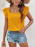 Top de Manga sin Volantes para Mujer Moderno 2024 Blusa de Estilo Simple y Chic para Altas - details 27