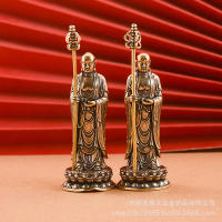 Pie de latón puro, adornos, muebles, sala de estar, salón budista, decoración de escritorio, artesanías, rey Buda tibetano - details 2