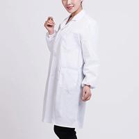 Camisa de uniforme médico unisex, Camisa de manga larga, bata de laboratorio, blanca - details 4