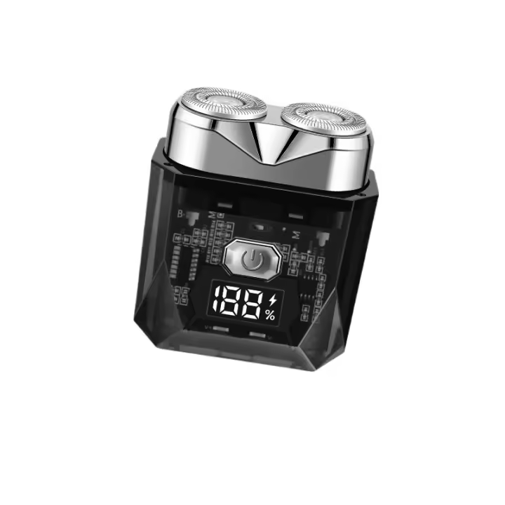 Afeitadora Mini Portátil Universal Operada por Batería Mini Máquina de Afeitar de Pantalla Digital - 1