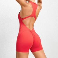 Conjuntos de Yoga de una pieza para mujer, ropa sin mangas, chaleco, mono corto de ejercicio, deporte, gimnasio, entrenamiento, Fitness, pantalones con espalda cruzada, 2025 - details 13