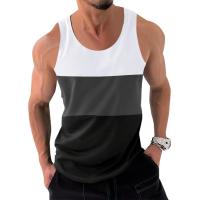 Chaleco de verano para hombre, informal, deportivo, de moda, para fitness, para correr, con bloques de color, sin mangas - details 1