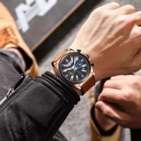 Reloj de Negocios Elegante CURREN 8392 Correa de Cuero de Lujo Estilo Retro Azul Verde Gris Marrón - details 22
