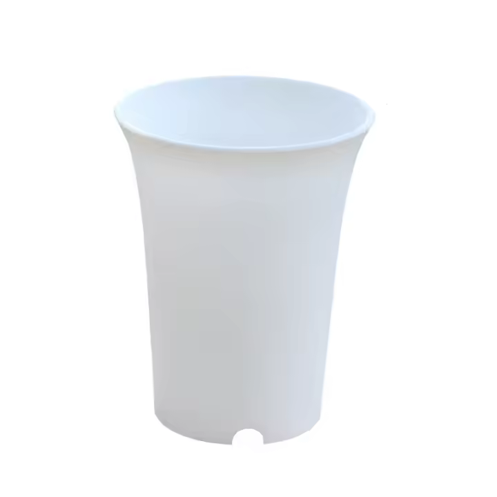 Lavabo de pelo antiguo para plantas suculentas, lavabo Vientiane, maceta de plástico redonda gruesa mate de cintura alta, jardinería en blanco y negro - 1