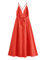 Ropa de mujer europea y americana moda con cuello en V cintura halter Una palabra vestido rojo - details 2