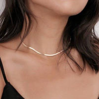 Collar de cadena de acero inoxidable para mujer, colgante fino con cierre de langosta, cadena ajustable para clavícula, collares - details 29