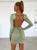 Corsé sin espalda Ds para mujer, cintura Skil, mangas largas, elegante para fiestas - details 18