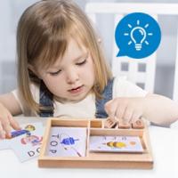 Spelling Games, Wooden Matching Letters Toy with Words Flash Cards, Alphabets ABC Learning Education