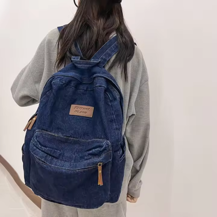 Nueva Mochila Escolar de Nylon Estilo Unisex, Plisado, Moda, Para Estudiantes, Transfronterizo - 1