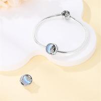 Pulsera de plata de dos tonos con colgante triple celestial de cuentas en forma de corazón para la fabricación de joyas - details 50
