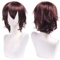 Pelucas sintéticas rectas cortas universales, extensión de cabello falso, peluca colorida para Cosplay, pelucas de fiesta de Anime rojas en capas, juego de rol - details 19