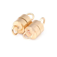 Cierre magnético de latón color oro de 18 quilates, cilíndrico ovalado, en forma de corazón, para collares y pulseras, accesorios para la fabricación de joyas. - details 4
