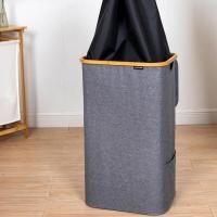 Cubo de reciclaje plegable para bebidas, cesta de lactancia con botella de bambú de gran tamaño, con bolsa interior - details 1
