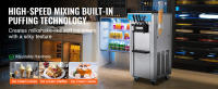 SucceBuy Máquina de Helados Comercial, Cilindros de Acero Inoxidable, Panel LED, Limpieza Automática y Precalentamiento, para Bares de Restaurantes - details 1