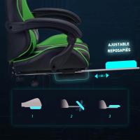 Silla Gaming Silla de Oficina Silla Giratoria Silla de Ordenador Silla de Tareas Silla de Escritorio Silla Ergonómica Silla de Carreras Silla de Cuero Silla PC Gaming (Rojo, con reposapiés) - details 60