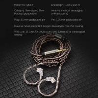 Cable de auriculares QKZ T1 de 8 hilos, Cable mejorado de 0,75 MM, 2 pines, Cable de auriculares KZ Chapado en plata, auriculares con Cable Jack KZ de 3,5mm - details 11
