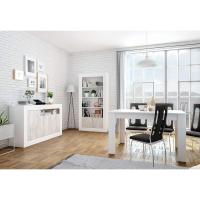 Buffet de Salón Aparador de 3 Puertas Estilo Baltik Acabado en Blanco Artik y Blanco Viejo - details 5