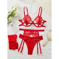 Lencería Sexy Para Mujer En Encaje Transparente Conjunto De Sujetador Y Bragas Push up Briefs Lencería Erótica Conjunto De Bragas Y Sujetadores - details 6