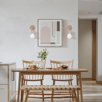 Mini aplique de pared moderno, accesorio de luz Industrial clásico con Base de madera para dormitorio, baño y pasillo, sin bombilla - details 15