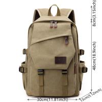 Mochila de lona de alta calidad para hombre, bolso escolar de gran capacidad para adolescentes y niños, mochila de viaje antirrobo, bolso de hombro - details 1
