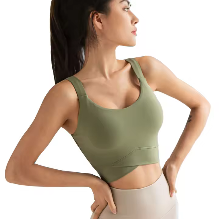 Movimiento de Yoga empujar tanque Top para las mujeres venta seco forma física deporte chaleco Tops con almohadillas AVG - 1