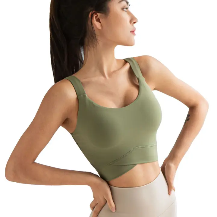 Movimiento de Yoga empujar tanque Top para las mujeres venta seco forma física deporte chaleco Tops con almohadillas AVG - 1