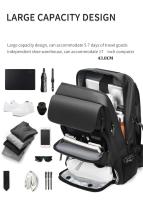 Mochila de Viaje Impermeable 17 Pulgadas para Laptop de Negocios con Bolsa para Zapatos Separable - details 12
