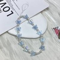 Cordón para teléfono móvil con cuentas de mariposa, llavero antipérdida Y2K de colores dulces, cristalino y bonito - details 5