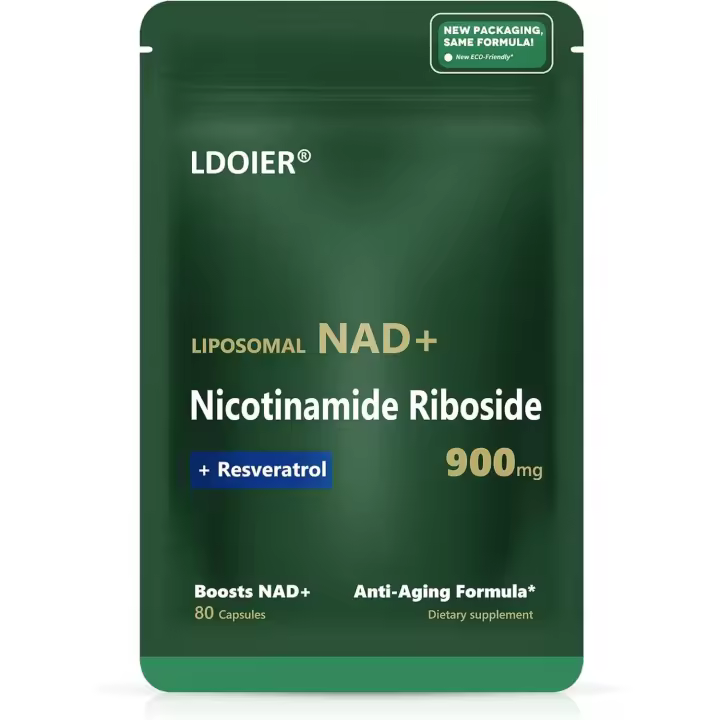 Komzlait con Riboside-Nicotinamida Liposómica Riboside, Resveratrol, Quercetina-Suplemento NAD de Alta Pureza 80 Cápsulas NAD(900mg) - 1