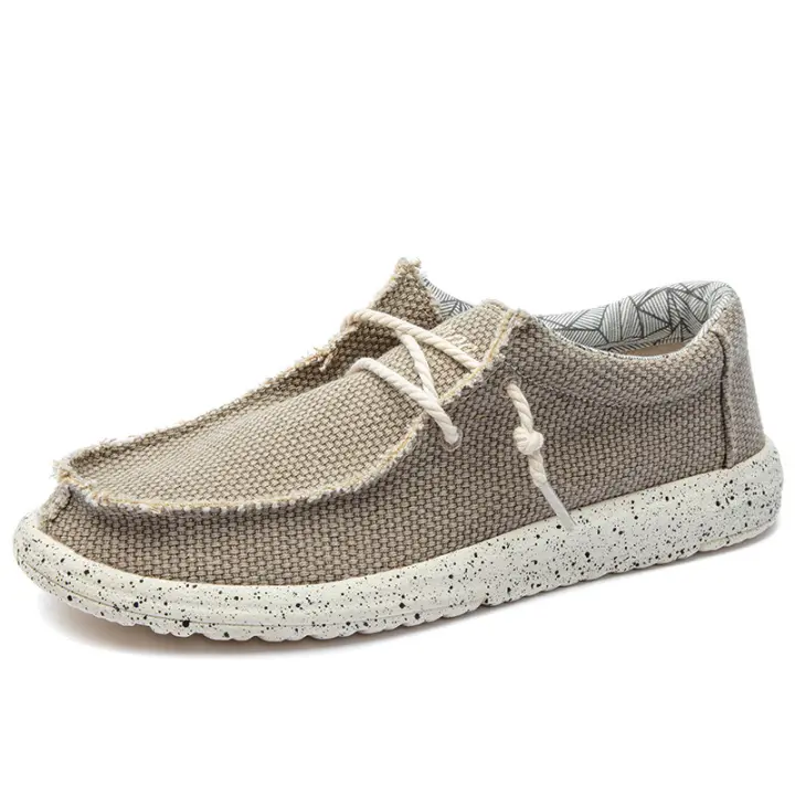 Zapatos casuales de lona para hombre, mocasines de gran tamaño, tela de estación europea, zapatos de conducción - 1