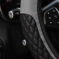 Corona de Diamante de Cuero Cubierta de Volante de Coche sin Anillo Interior Accesorio de Coche - details 9