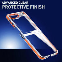 Funda con textura de fibra de carbono para Samsung Galaxy Z Flip 5, botón de Metal, protección trasera transparente - details 10