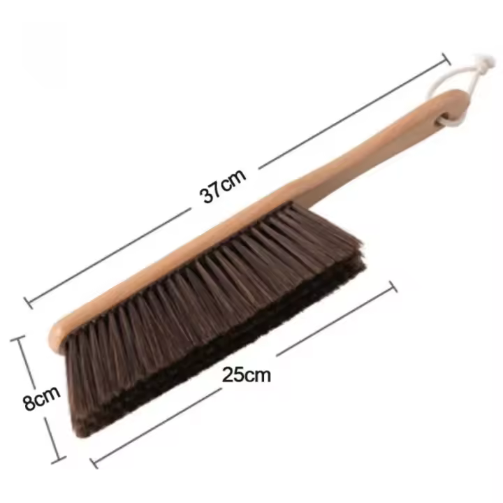 Cepillo de cerdas de madera Natural, molinillo de barra de escritorio antiestático, cepillos de limpieza de café en polvo, escoba de barrido para cama doméstica, 1 ud./2 uds. - 1