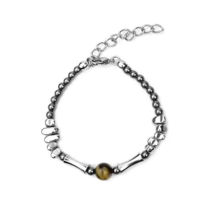 Pulsera de Obsidiana Ligera de Lujo Estilo Chino Vintage Diseño Neutro y Elegant - 1