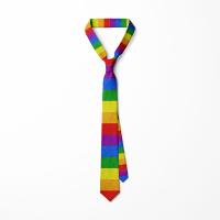 Corbata informal de 8cm con diseño de arcoíris, corbata estrecha, suave y colorida, ajustable, atada a mano, para hombre, Unisex - details 27