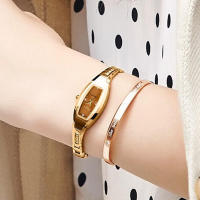 Reloj de pulsera exquisito pequeño para mujer, resistente al agua, con esfera pequeña, ovalado, ligero, para mujer - details 9