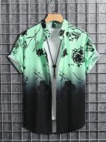 Camiseta de Verano de Playa Hawaiiana Estampado de Denim 3D para Hombres Manga Corta Transpirable - details 15