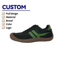 Zapatos de cuero deportivos para correr de primavera para hombre de marca, zapatos informales de moda con tacón plano para caminar lento - details 0