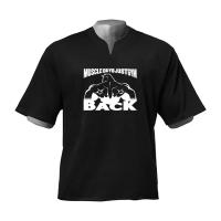 Muscleguys Camiseta de Fitness de Algodón Cuello en V, Manga Corta, Impresión, Lavado en Máquina, Para el Verano y Gimnasio - details 10