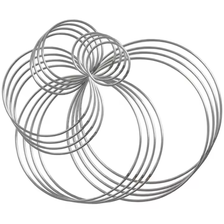 Anillos de Metal para atrapasueños, aros de acero para manualidades de plata, macramé y otros proyectos de bricolaje en 5 tamaños, 20 piezas - 1