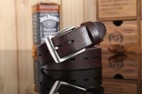 Cinturones de diseñador para hombre, piel de vaca auténtica de alta calidad, color marrón, de lujo,talla grande, 100% grano real - details 12
