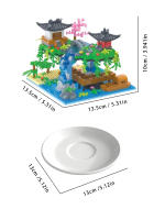 Peach Blossom Pond Building Block Girl's Chinese Style Series Assembly Particle High difficulty Puzzle Assembly Toy - details 6