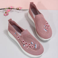 Zapatillas de deporte de malla transpirable para mujer, zapatos cómodos con flores, suaves y sólidos, a la moda, ligeros, 2022 - details 1