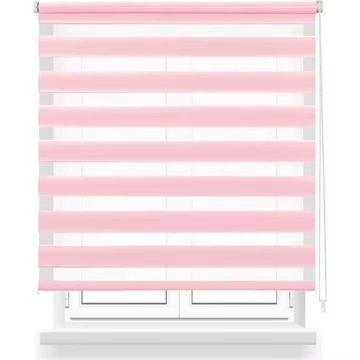 Estor enrollable de doble capa Noche y Día,disponible en varios colores Blanco,gris,rosa,negro.Disponible en varias medidas 160x180cm,140x180cm,120x180cm,100 x 180 cm,80x180cm - 1